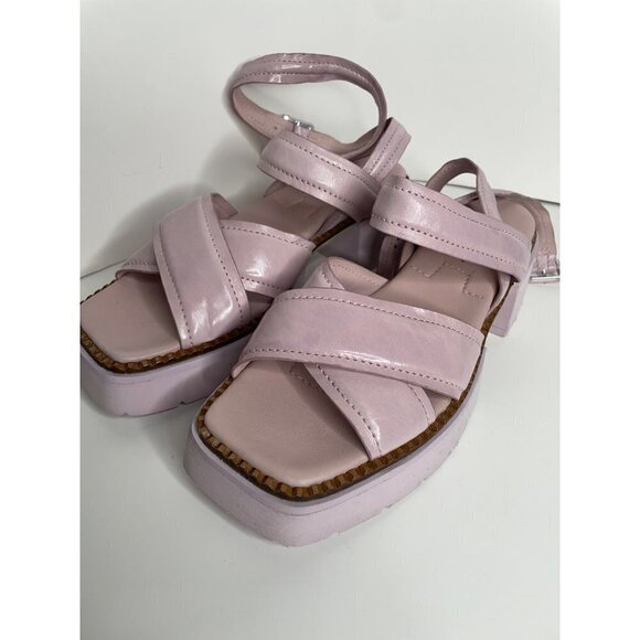 Anthropologie Elvio Zanon Cross Strap Sport Sandals Lilac Purple Size 40 US 9.5 - Picture 2 of 7